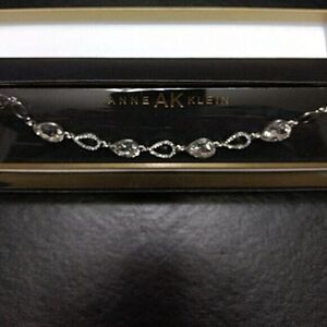 Anne Klein tear shaped rhinestone bracelet